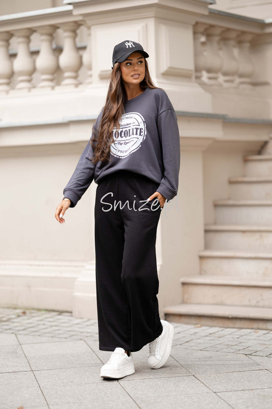 Szerokie Bawełniane Spodnie dresowe Michelle