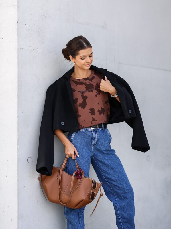 T-shirt w łaty GOOD MOOD