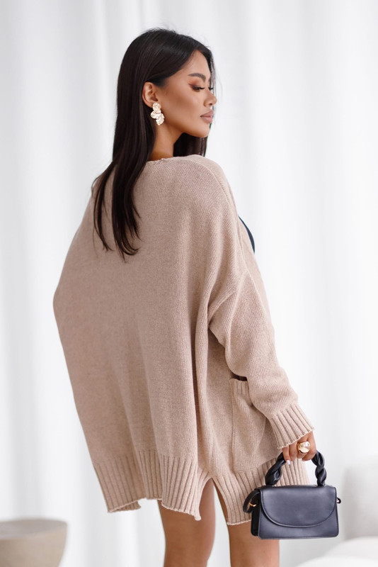 Wełniany sweter damski, kardigan, narzutka Celine Madame Sue