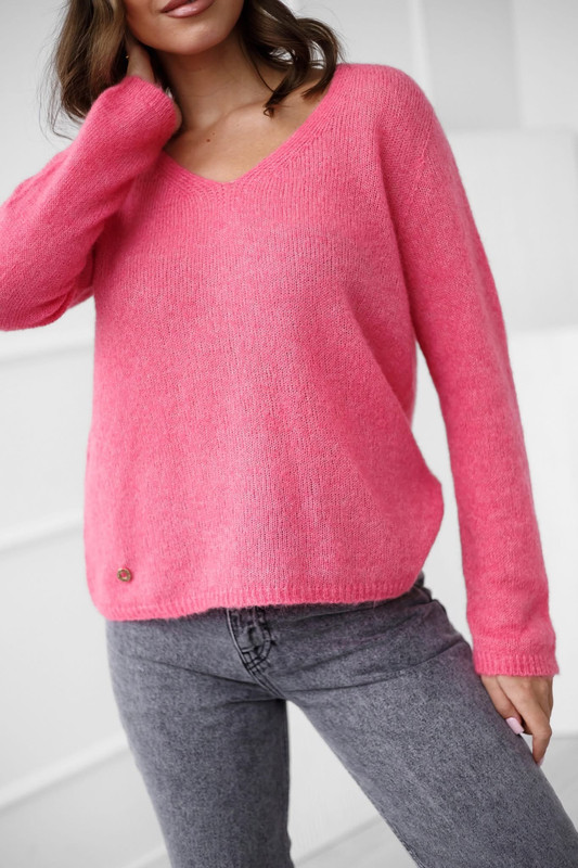 Sweter ANABELL w serek baby alpaka Madame Sue