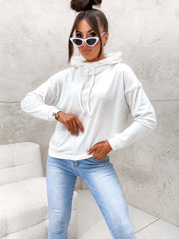 Welurowa bluza Hoodie