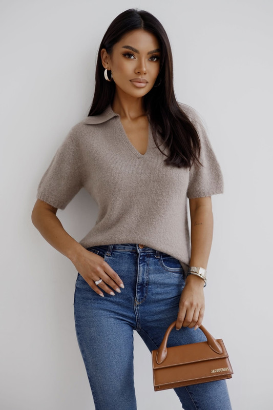 Sweter z krótkim rękawem KEIRA fango Madame Sue