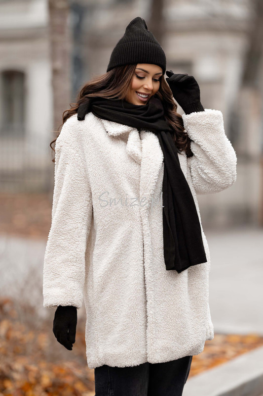 Komplet kaszmirowy  z rękawiczkami,  CASHMERE, czarny