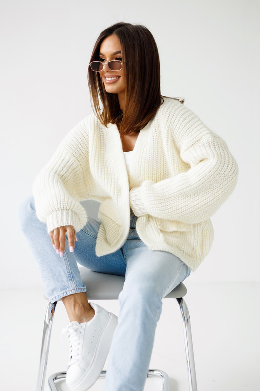 Kardigan LOLA śmietankowy Madame Sue