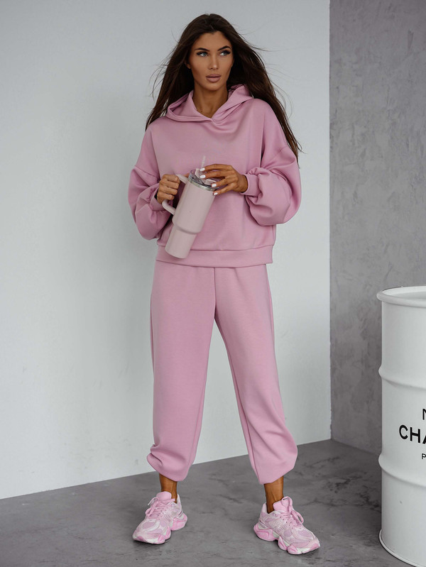 Komplet dresowy "Masełko" pudrowy