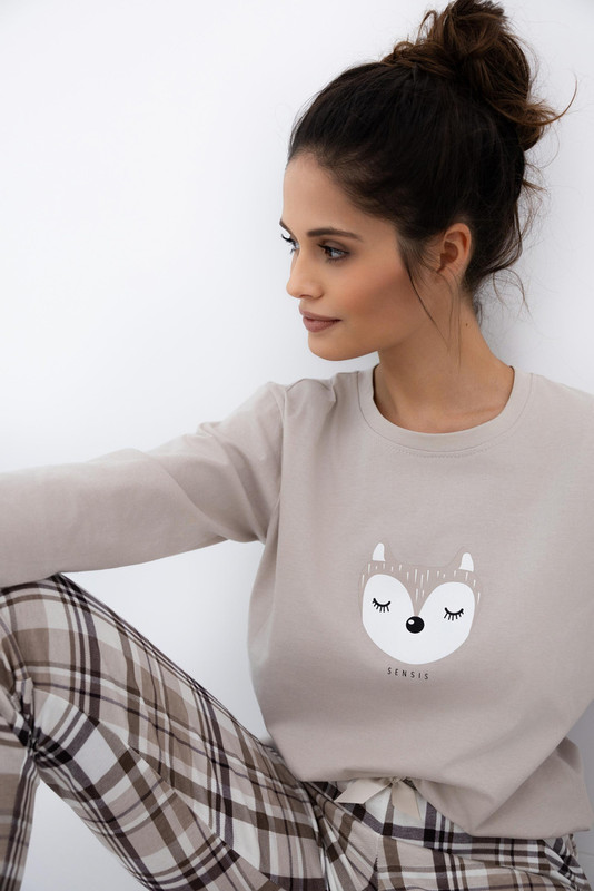 Piżama damska z długim rękawem i długimi spodniami TINSLEY, SENSIS