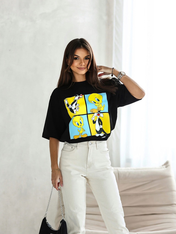 T-shirt UNI Sylwester i Tweety