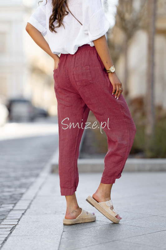 Damskie spodnie lniane 