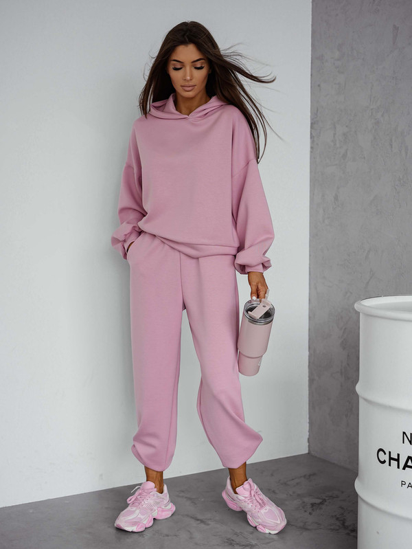 Komplet dresowy "Masełko" pudrowy