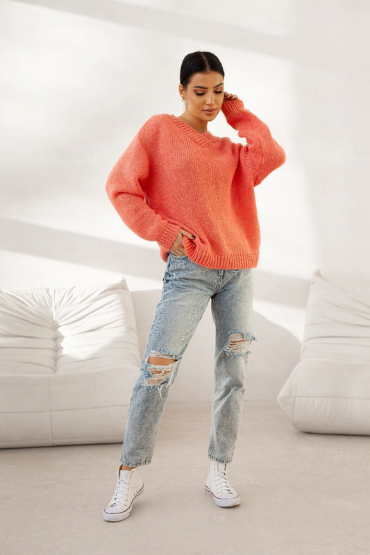 Sweter damski wełna moher premium Sisi V neck Madame Sue