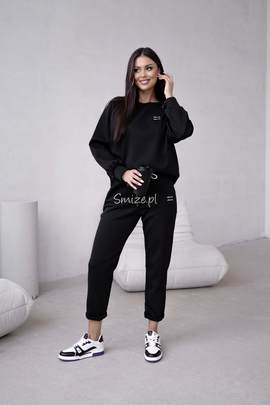 Komplet dresowy masełkowy min min, czarny