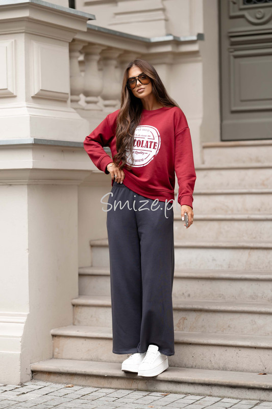 Szerokie Bawełniane Spodnie dresowe Michelle