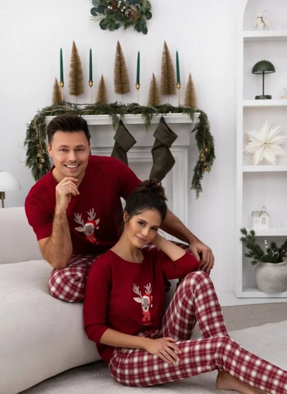 Bawełniana Piżama damska z długim rękawem i długimi spodniami  MALLORY, SENSIS