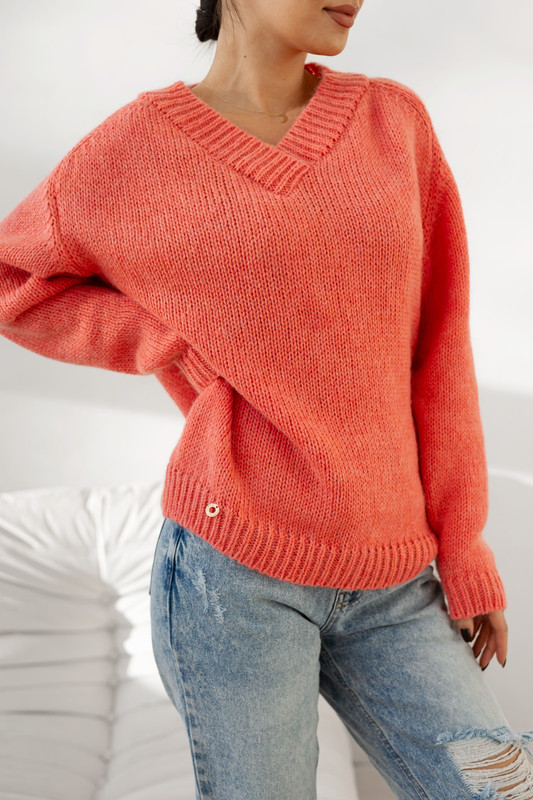Sweter damski wełna moher premium Sisi V neck Madame Sue