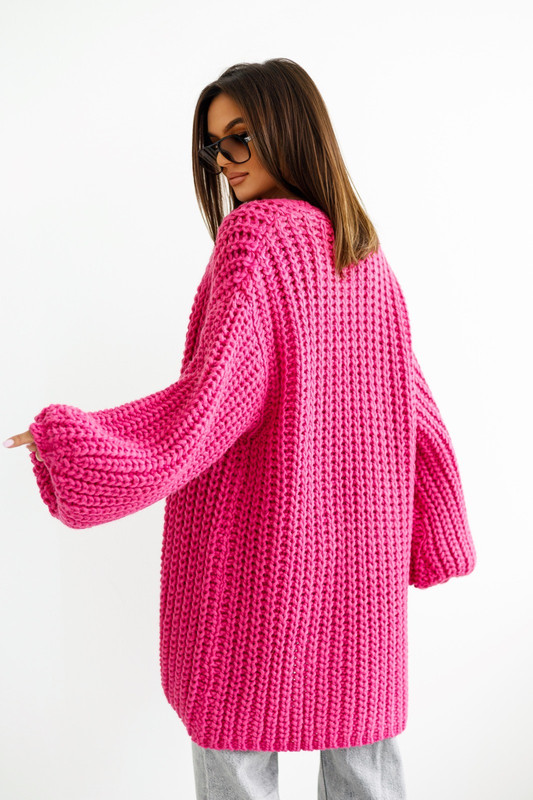 Sweter Kardigan LORI fuksja Madame Sue