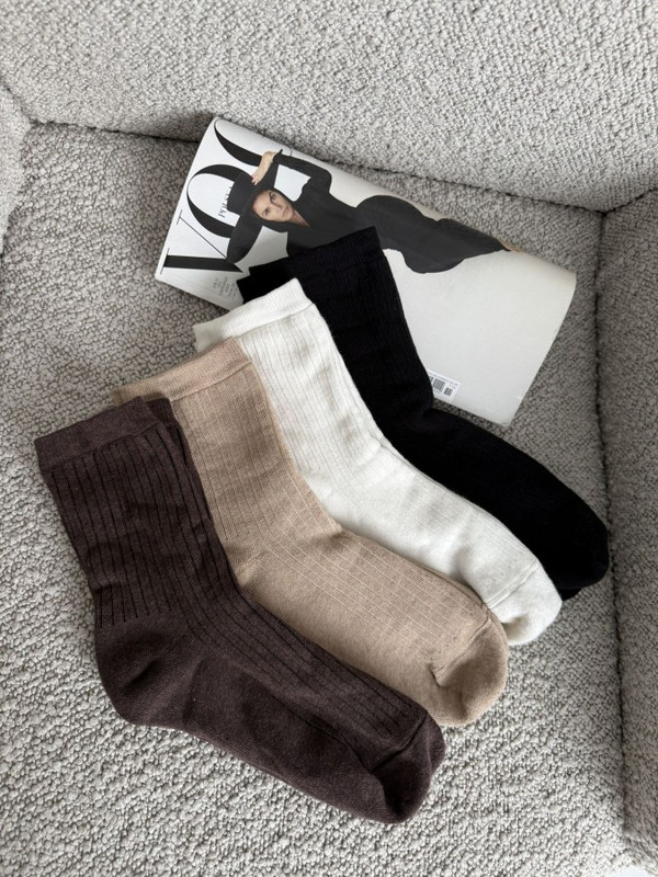 Skarpetki damskie prążkowane frotte