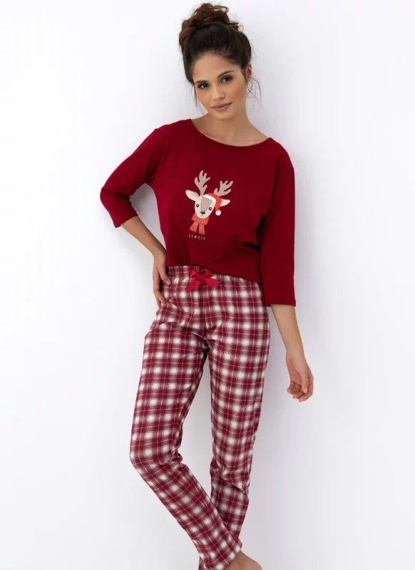 Bawełniana Piżama damska z długim rękawem i długimi spodniami  MALLORY, SENSIS