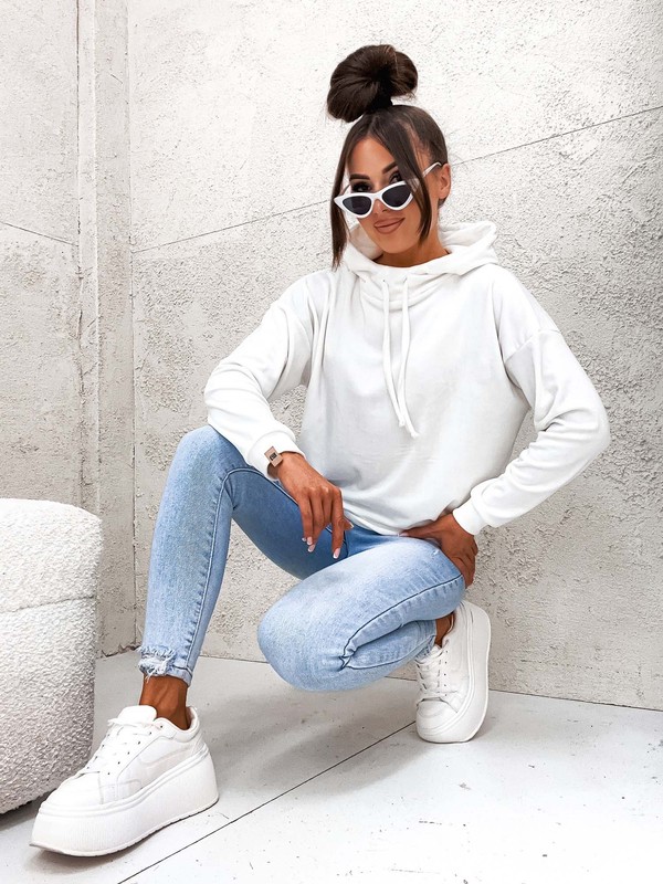 Welurowa bluza Hoodie