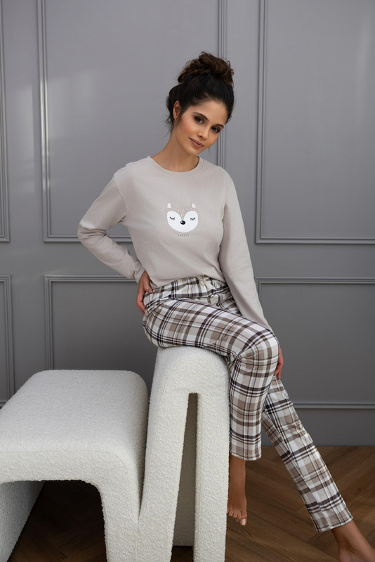 Piżama damska z długim rękawem i długimi spodniami TINSLEY, SENSIS