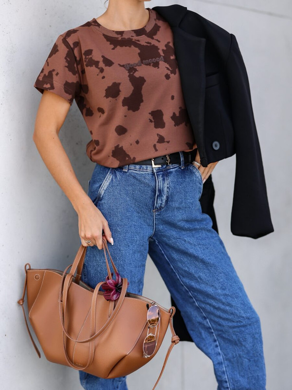 T-shirt w łaty GOOD MOOD