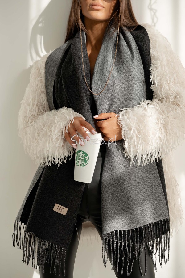 Szal damski z wiskozą czarny