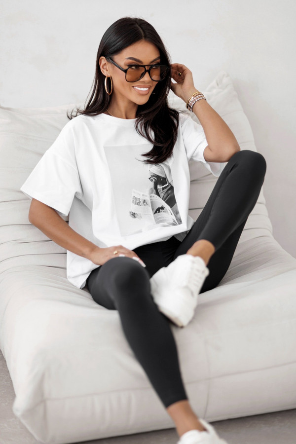 T-shirt z aplikacją 3D Madame Sue