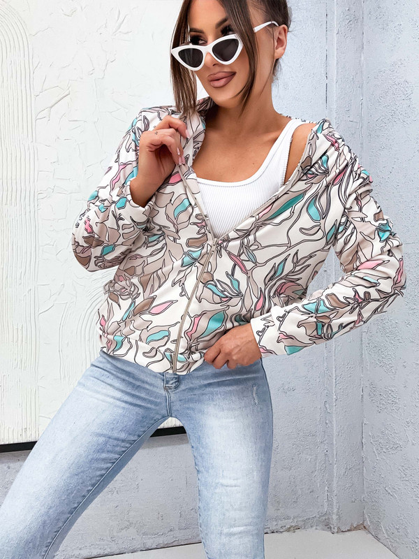 Welurowa bluza bomberka Artistic