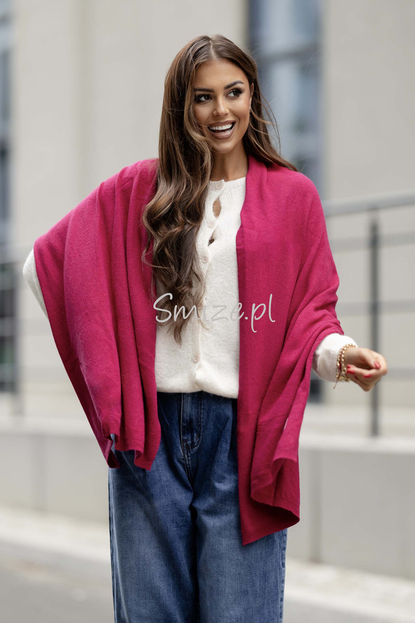 Szal kaszmirowy fuksja CASHMERE