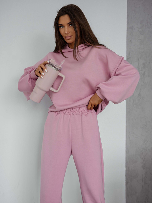 Komplet dresowy "Masełko" pudrowy