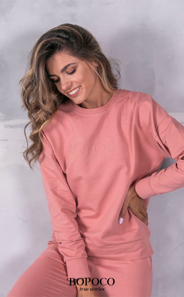 Bluza BASIC BOPOCO pudrowy róż