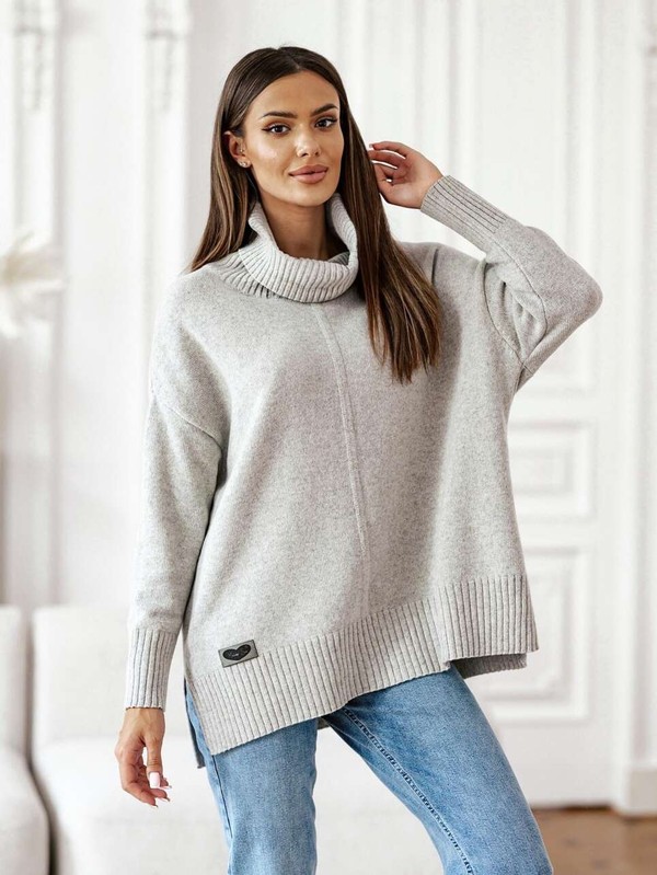 Sweter damski wełniany golf JOSE Madame Sue