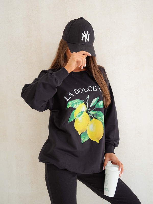 Bluza oversize LA DOLCE VITA - "CYTRYNKI"
