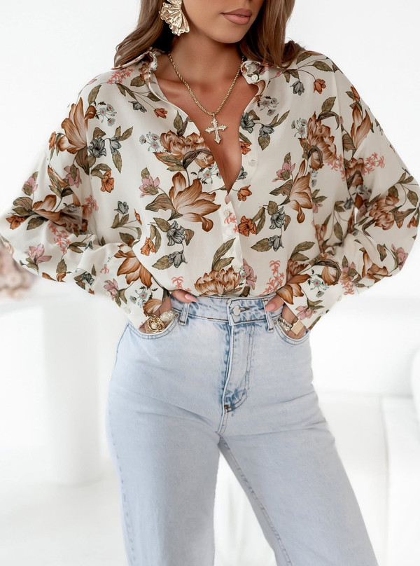 Kwiecista koszula z wiskozy ROOMY Simplicity