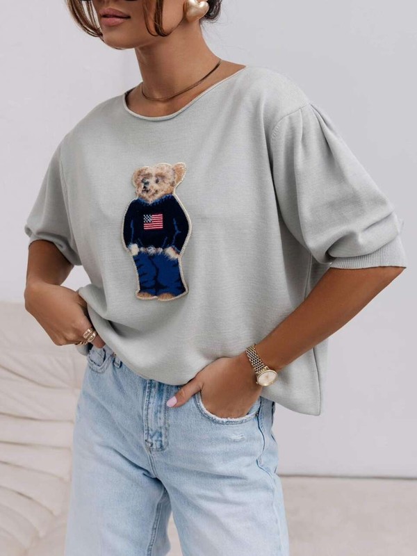Sweter z krótkim rękawem Teddy Bear Polo Cocomore