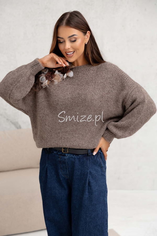 Sweter ROSES Lamya, fango