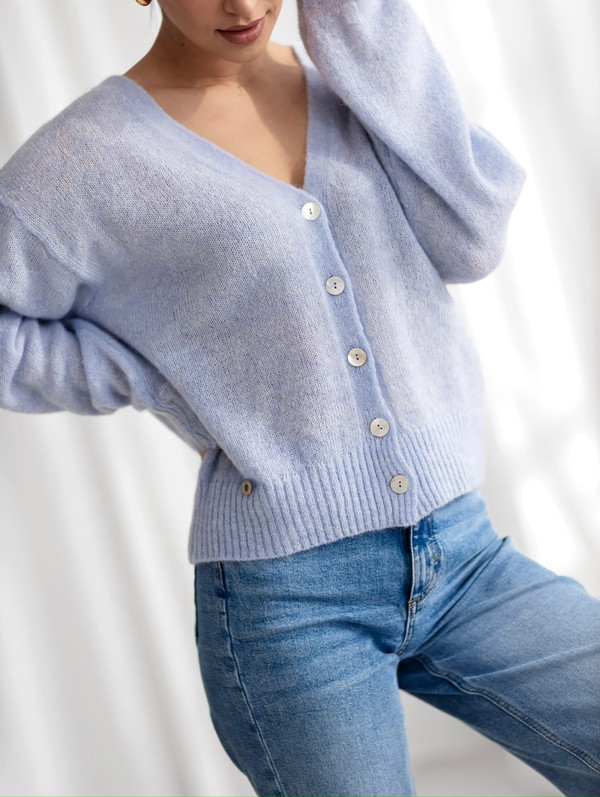 Sweter rozpinany CINDY baby alpaka Madame Sue