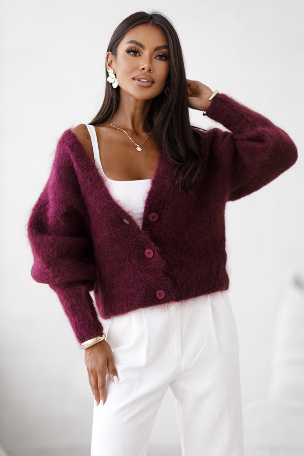 Kardigan CAMILLA Moher, bordo Madame Sue