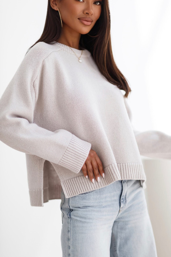 Luksusowy Sweter SIRI wełna merino i kaszmir Madame Sue