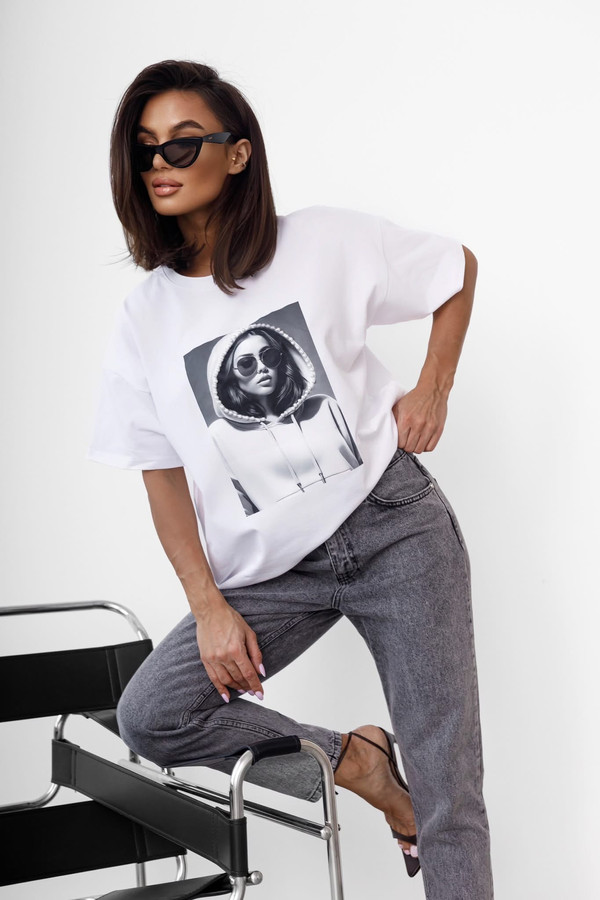 T-shirt z aplikacją 3D Madame Sue