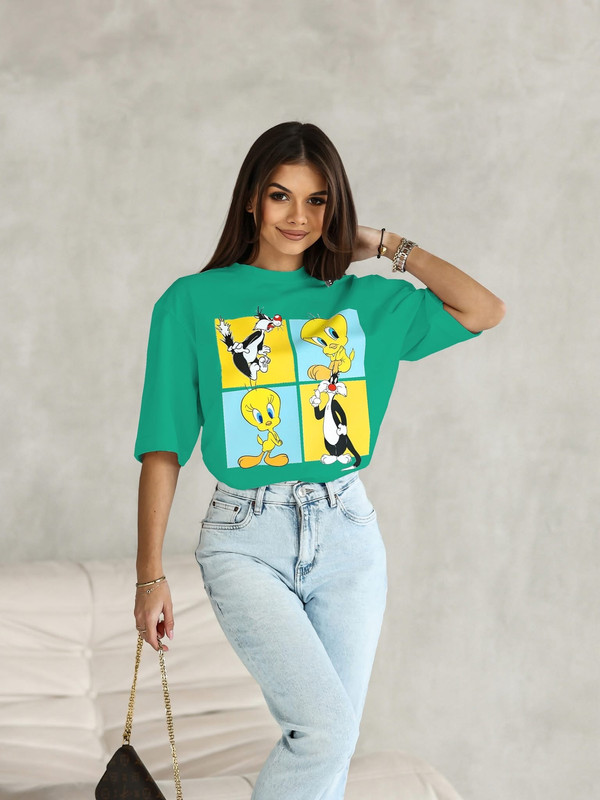 T-shirt UNI Sylwester i Tweety