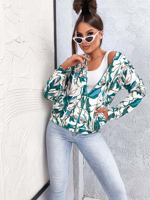 Welurowa bluza bomberka Artistic