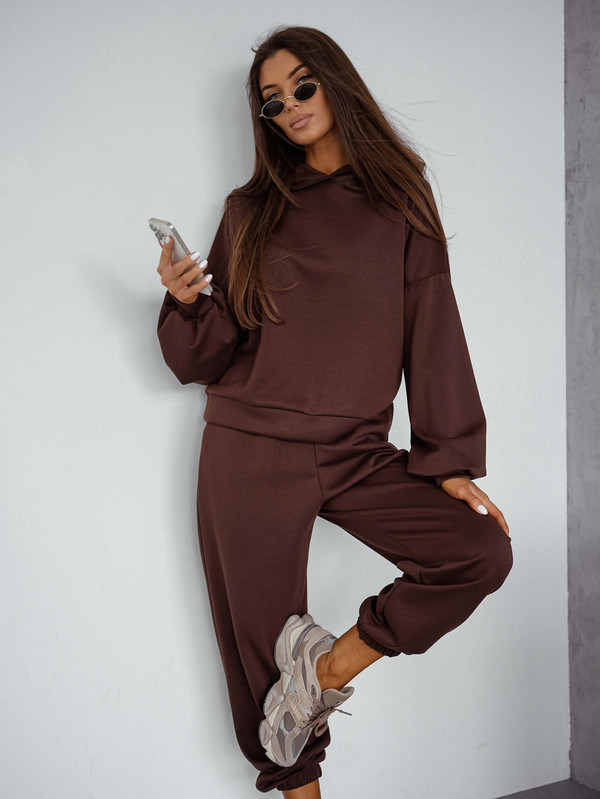 Komplet dresowy "Masełko" czekoladowy