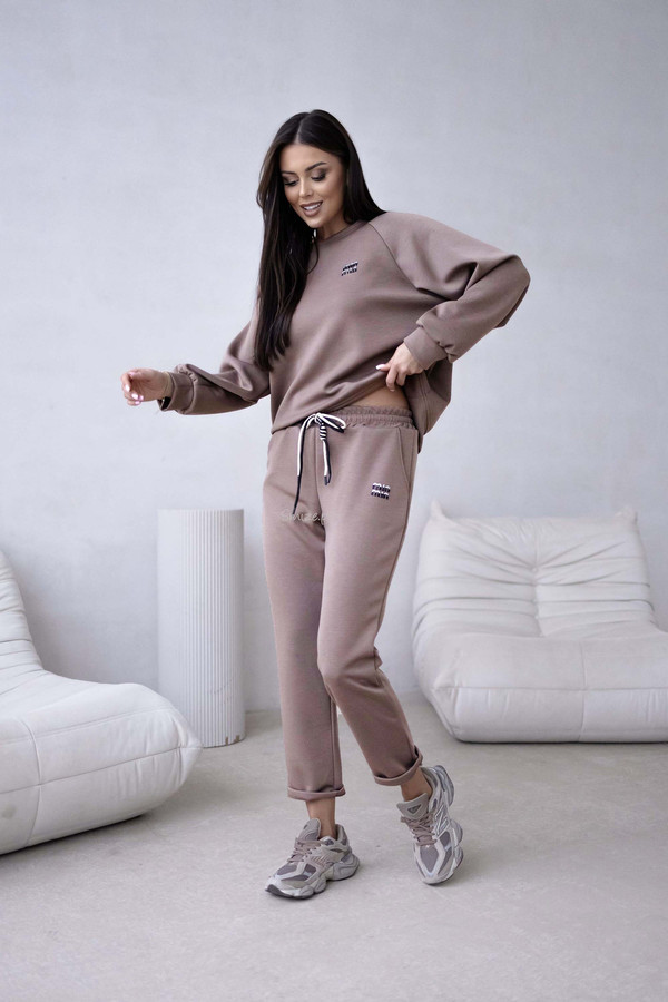 Komplet dresowy masełkowy min min, fango melanż