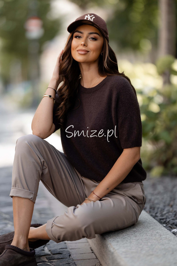 Sweter z krótkim rękawem baby alpaka GEORGINA 