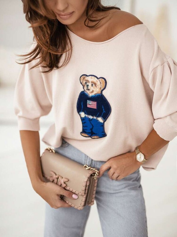 Sweter z krótkim rękawem Teddy Bear Polo Cocomore