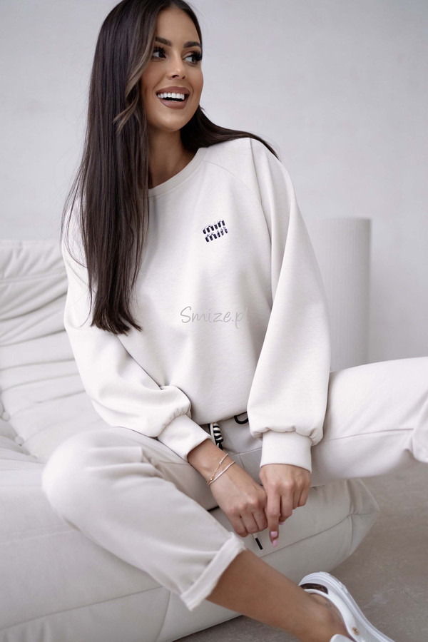 Komplet dresowy masełkowy min min, beżowy