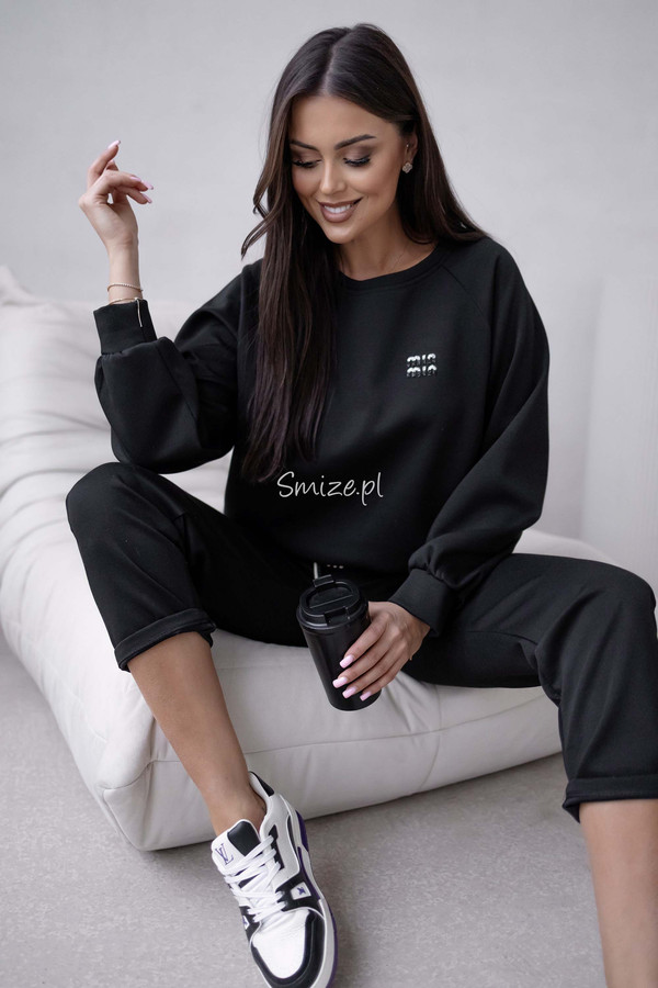 Komplet dresowy masełkowy min min, czarny