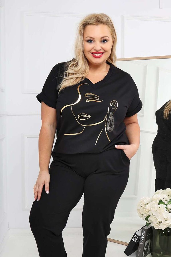 Bawełniany komplet be a women - Plus Size