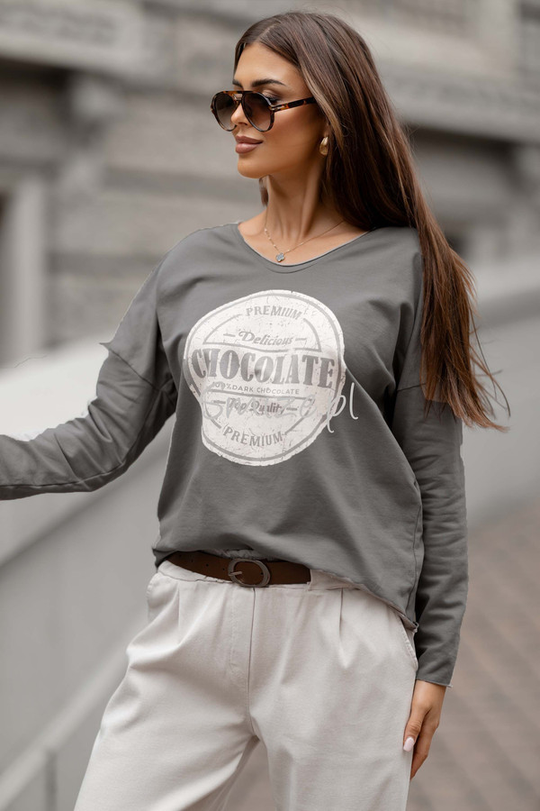 Bluzka z długim rękawem CHOCOLATE