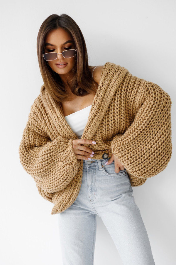Kardigan bomberka LENA camel Madame Sue